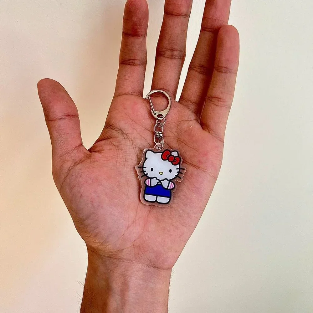 cute hello kitty keyring keychain